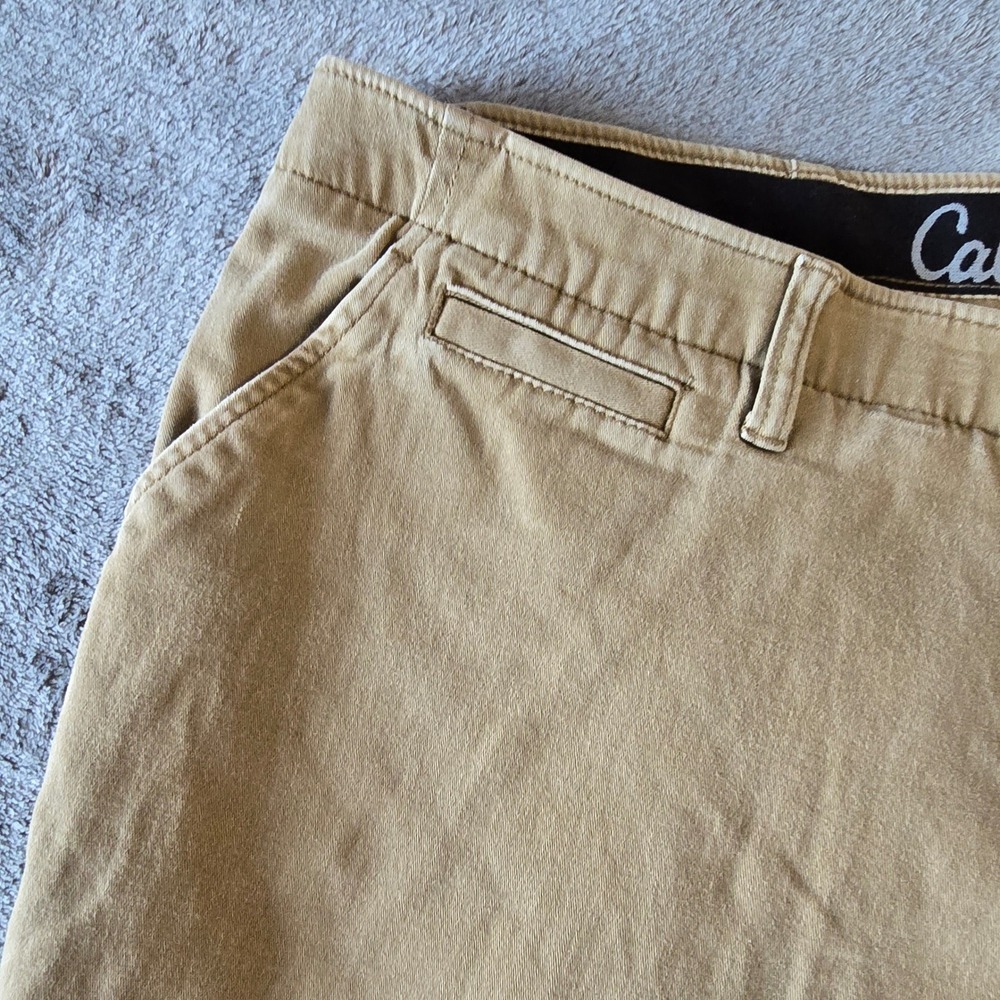 Cabelas Classic Fit Chino Pants Men 42x30 Khaki Tan Cotton Twill Stretch Comfort - Picture 5 of 16